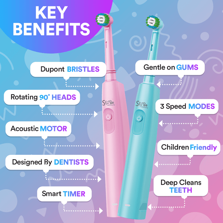 Kids Electric Toothbrush attachment Heads - Pack of 4