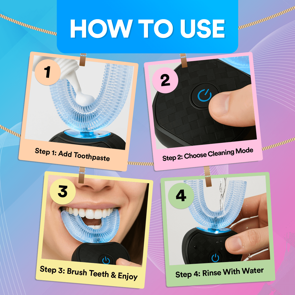 Adults Sonic Electric 360° U-Toothbrush Head